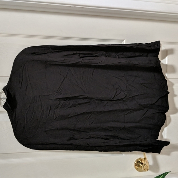 Banana Republic Women's Petite Large Button Down Blouse w/Tie Neck New - Picture 4 of 5